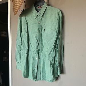 Abercrombie & Fitch Men's Green Button Down Shirt